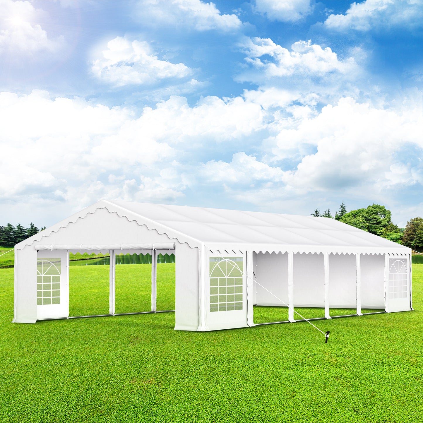 Sophia & William 20' x 40' Outdoor Party Wedding Tent Heavy Duty Canopy with 10 Removable Sidewalls