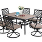 Sophia & William 7 Peices Outdoor Patio Dining Set Swivel Chairs and Table Set