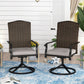 Sophia & William Outdoor Patio Dining Wicker Swivel Chairs with Cushions Set of 2
